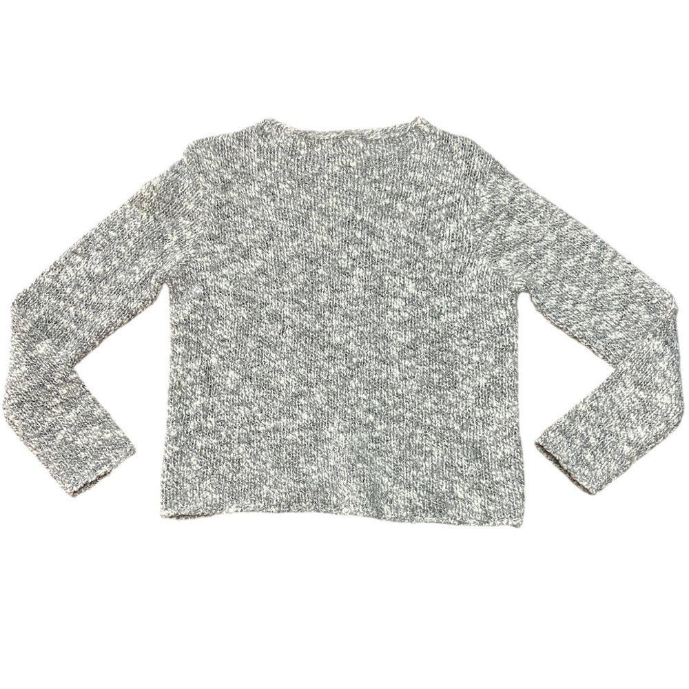 Eileen Fisher Merino Wool Chunky Knit Sweater Gray and Cream Size:Small Boucle